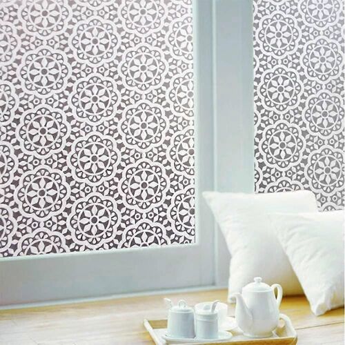 Film de fenêtre de confidentialité Adhésif électrostatique Film de vitrage de confidentialité occultant Décor de verre givré