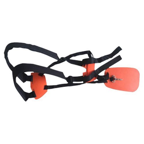 Tondeuse Double Bandoulière Taille Boucle Métallique Réglable Nylon Débroussailleuse Harnais Orange