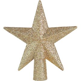 Étoile de Noël dorée scintillante | Décorations pour sapin de Noël | Étoile de Noël pour sapin