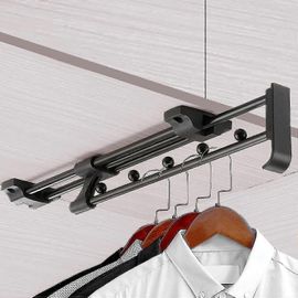 Tige D'armoire Coulissante Rétractable De 300 Mm Et Porte-Pantalon Pour Un Rangement Peu Encombrant De L'armoire