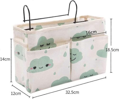 Sac De Rangement De Chevet,Sac De Rangement Suspendu Avec Poches Et Crochets,Suspension Multifonction