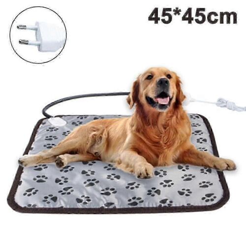 Tapis Chauffant Coussin Chauffant Pour Animaux De Compagnie Tapis Chauffant Étanche Chauffe-Plat Chauffant Couverture Électrique À Température Constante Ligne Anti-Morsure Réglage De La Température F