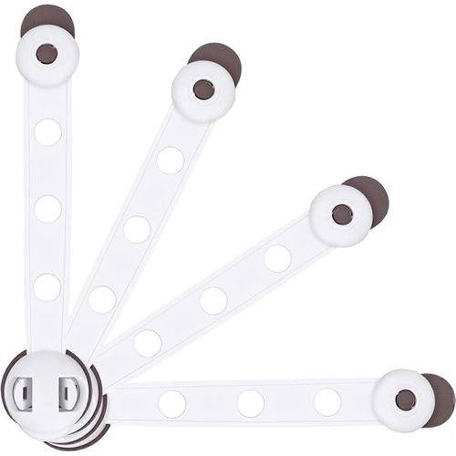Porte d'armoire de sécurité pour enfant,loquet de sécurité pour bébé 4PCS,loquet de sécurité d'arrêt de porte pour bébé pour tiroirs,portes,armoires,réfrigérateur,toilette