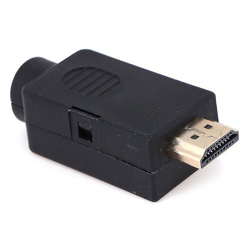 Hdmi mâle 19p prise dérivation bornes connecteur sans soudure avec couvercle