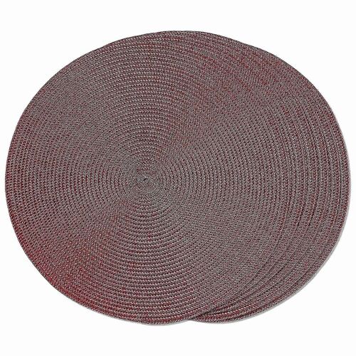 Sets De Table Ronds Tressés Ensemble De 6 Sets De Table Pour La Salle À Manger Tissé Lavé Antidérapant Sets De Table 15 Pouces (D-Yuhao