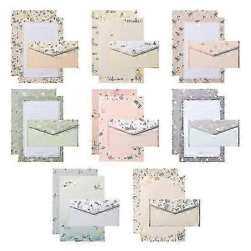 Set De Papeterie Ligné Pour Papier À Lettres Et Enveloppes - 48 Feuilles Et 24 Enveloppes Pour La Correspondance