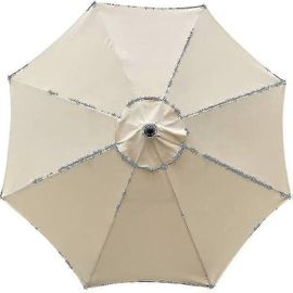 Housse De Parasol De Rechange 3m Avec 8 Nervures,Tissu De Protection Uv Imperméable En Beige