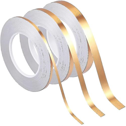 Ruban Décoratif Autocollant En Feuille D'or Métallisé Pour Murs D'accent,Voitures,Bateaux - Stickers Polyester Washi