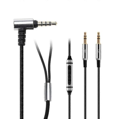 Câble audio de remplacement avec micro 3,5 mm 1,5 m pour Sol Republic Master Tracks V8 V10 V12 X3