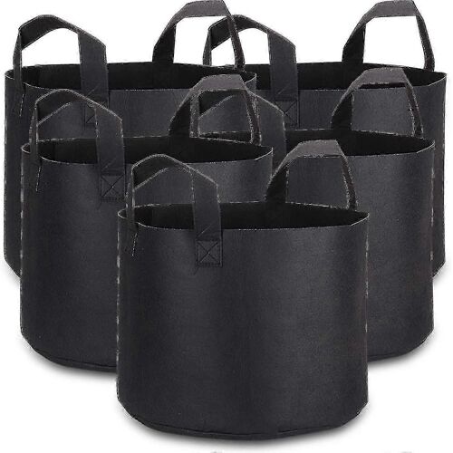 Sacs De Culture Réutilisables En Tissu Épaissi De 5 Gallons Avec Étiquettes De Plantes,Paquet De 5 Pots De Plantation Pour Légumes,Arbres Fruitiers