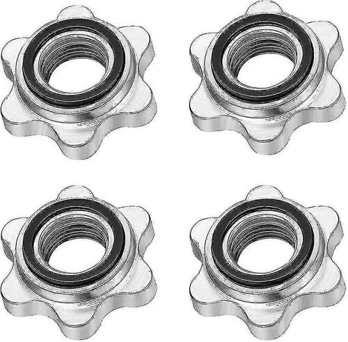 Lot De 4 Colliers Spinlock Antidérapants De 25 Mm Avec Bouchons À Vis Pour Barres D'haltères Et D'haltères