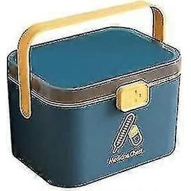 Boîte À Pharmacie Verrouillable À Double Couche,Grande Trousse De Premiers Secours Portable Pour L'école À La Maison,L'école,Les Voyages,Les Urgences 