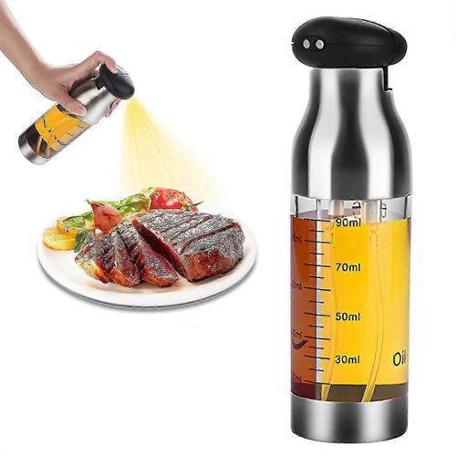 Flacon Pulvérisateur D'huile,Distributeur D'huile Étanche En Acier Inoxydable 200 Ml,Bouteille De Vinaigre,Pulvérisateur Portable D'huile D'olive Pour La Cuisine Friteuse À Air,Cuisson De La Salade