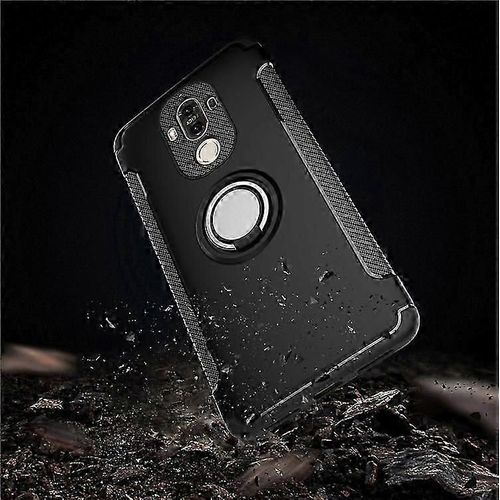 Coque Mate 20 Pro,[Avec Béquille 360] Boîtier À Anneau Rotatif [Double Antichoc] Couverture De Protection Compatible Avec [Support De Voiture Magnétique] Pour Huawei Mate 20