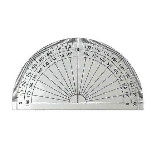 Lot De 20 Rapporteurs D'angle En Plastique De 10 Cm (4 Pouces) À 180 Degrés Pour La Mesure D'angle, Pour L'école, Le Bureau Et Les Étudiants En Mathématiques (Transparents)