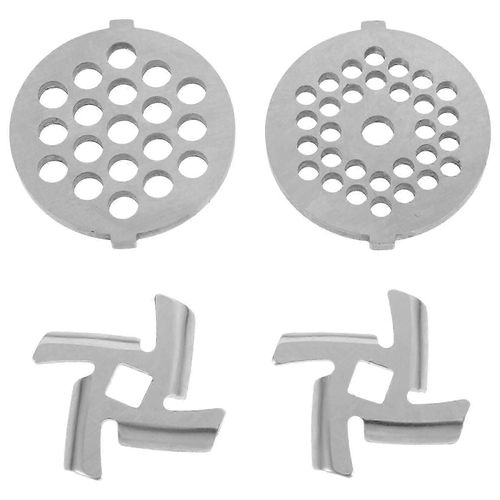 4pcs Plaque de hachoir à viande Plaque de coupe de hachoir à viande électrique en acier inoxydable