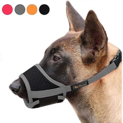 Muselière Pour Chien Muselières Pour Chiens Pour Éviter De Mordre,D'aboyer Et De Mâcher,Boucle Réglable,Coussin Souple En Nylon,Maille Respirante,Muselière Pour Petit Chien (Noir-Gris,S)