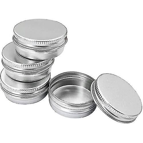 20 Pcs Pots En Aluminium,30ml Conteneurs Cosmétiques Vides Pots Pour Cosmétiques Baume Bougie Voyage Stockage (argent)-hao