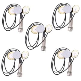 Pack De 5 Micros De Contact Piézoélectrique Avec 3 Transducteurs Et Prise Jack À Broche D'extrémité Pour Kalimba