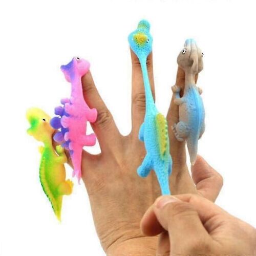 10pcs Lingshot Dinosaure Doigts Jouets Jeux de Vol Résistant au stress Élastique-Bon