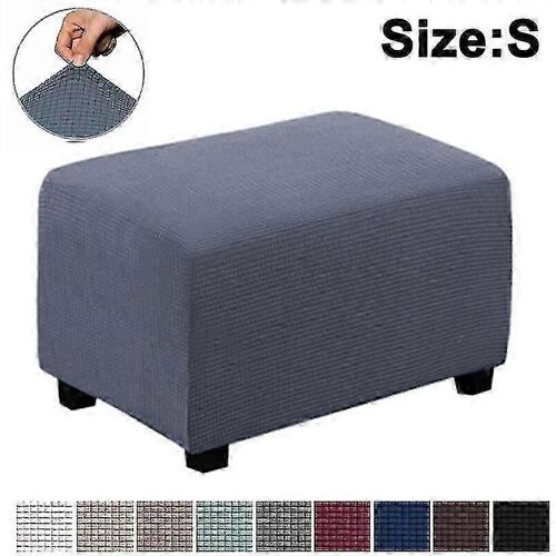 Housse Ottoman Stretch Housse Pouf Housse Pouf Protecteur Pouf Housse De Rangement Mbel Protector Soft Rectangle Schönbezug Mit Elastischem Bund,Dunkelgrau