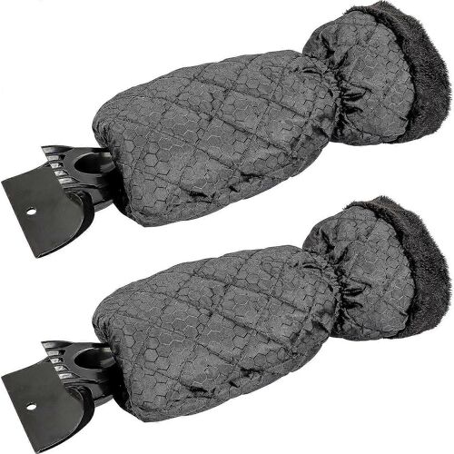 Ensemble De 2 Grattoirs À Glace De Voiture - Gant De Grattoir De Pare-Brise De Voiture Pour Fenêtres,Grattoirs À Neige Avec Doublure Imperméable,Enlève La Glace Et Garde Les Mains Au Chaud - 2 Pièces