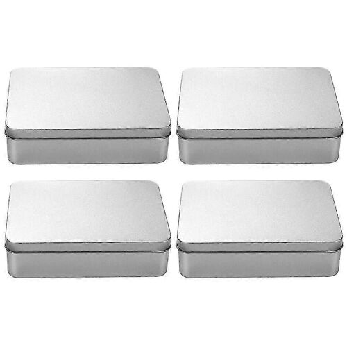 Boîte En Étain 4pcs Avec Couvercle Porte-Boîte De Rangement En Fer Blanc Accessoire De Boîte De Bonbons En Fer Blanc