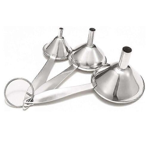 Entonnoirs En Acier Inoxydable,3pcs Mini Entonnoir De Cuisine De Remplissage Avec Poignée Pratique Pour Le Transfert D'huiles Essentielles,Liquides,Fluides,Ingrédients Secs Et Poudre