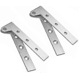 2 Charnière Pivotante De Porte Cachée En Acier Inoxydable Rotation À 360 Degrés,Charnière À Couteau Décalée De 4 Po,Charnière Pivotante Cachée,(Argent)