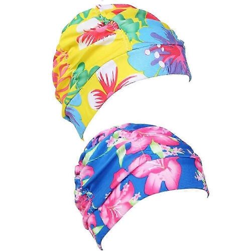 2 Pcs Chapeaux De Bain Femmes Cheveux Courts Maillot De Bain Chapeau De Cheveux Femmes Plissé Bonnet De Bain Dreadlock Bonnet De Natation Couverture De Cheveux