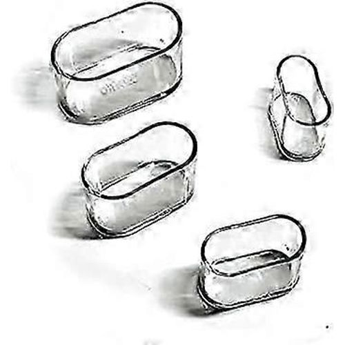 Couvre-Pieds De Chaiseovale En Silicone Meubles Pieds Coussinets Couverture Protecteurs De Table Rayures De Sol8-24pcs-Transparent/24pcs_15x30 Mm