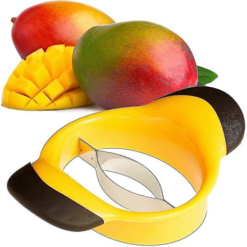 Trancheuse à mangue avec lame en acier inoxydable et poignée antidérapante | Outil de cuisine ergonomique pour les fruits