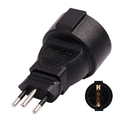 Connecteur de prise mâle à femelle Convertisseur d'alimentation Suisse 3 broches à UE 2 broches