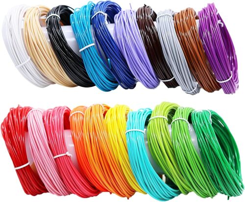 MEVRONISSHOP-Filament PLA 1.75 mm, 20 Couleurs, 10M Chacun, PLA de Filament de Stylo D'impression 3D, 3D Pen Filament pour Enfants et Adultes, PLA Filament Accessoire Pack pour Stylo 3D et Imprimante