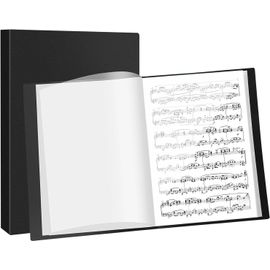 Chenquansarl-Porte-Vues A4 Avec Pochettes En Plastique, 40 Pochettes, Dossiers De Présentation Pour Projets De Présentation Pour Ranger Documents Et Certificats (1 Livre, Noir)