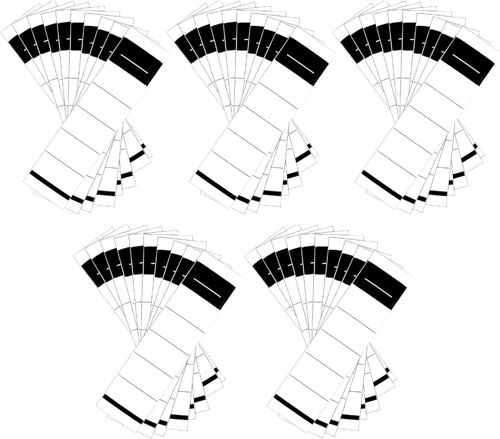Lot De 50 Étiquettes Autocollantes Pour Dos De Classeur, Larges, Blanches, Étroites, Adhésives, Pour Classeurs Étroits De 8 Cm (5,4 X 19 Cm)