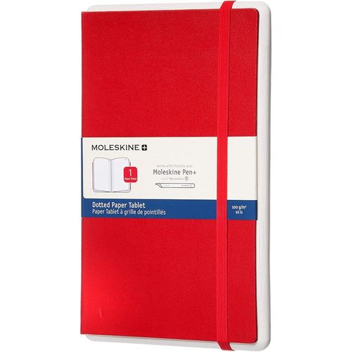 Chenquansarl-Carnet Paper Tablet - Carnet Digital Pages À Grille De Pointillés Et Couverture Rigide - Convenant À Une Utilisation Avec Stylo + - Couleur Rouge Écarlate - Grand Format 13x21 Cm
