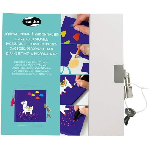 Chenquansarl-Gb020o - Un Journal Intime Gamme Blanche 180 Pages Unies Blanches 90g, 16x16 Cm Avec Couverture Rigide