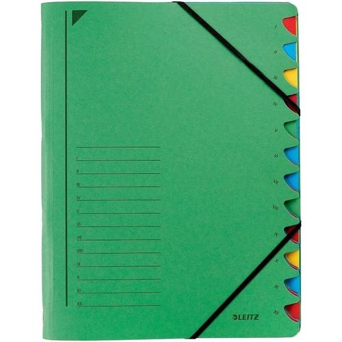Asas-Esselte 39120055 Trieur À Onglets En Carton,12 Onglets (Vert) (Import Allemagne)