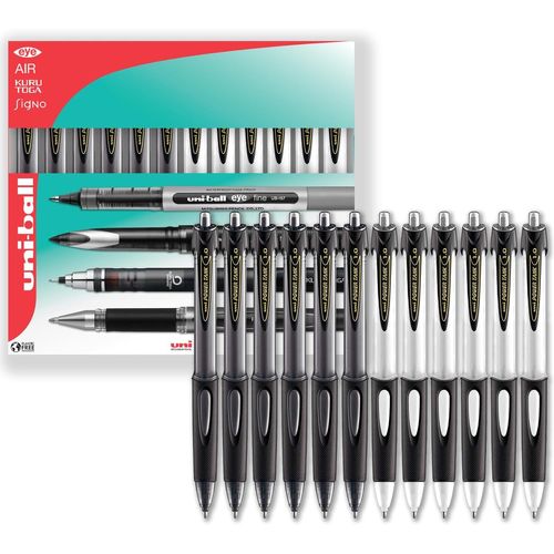 Chenquansarl-Sn-220 Power Tank Lot De 12 Stylos À Bille Rétractables Noir/Blanc 1 Mm