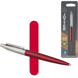 Chenquansarl-Jotter Stylo À Bille Kensington Rouge Pointe Moyenne Encre Bleue Avec Étui En Velours