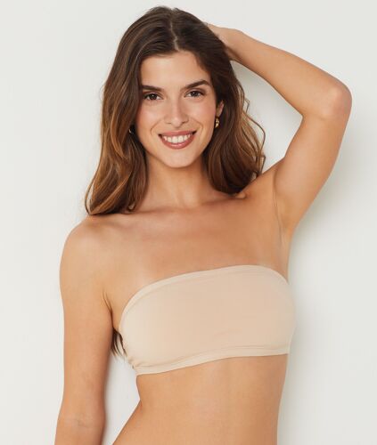 Bandeau Sans Armatures En Coton Biologique Extensible - Coton 360 - L - Beige - Femme - Etam
