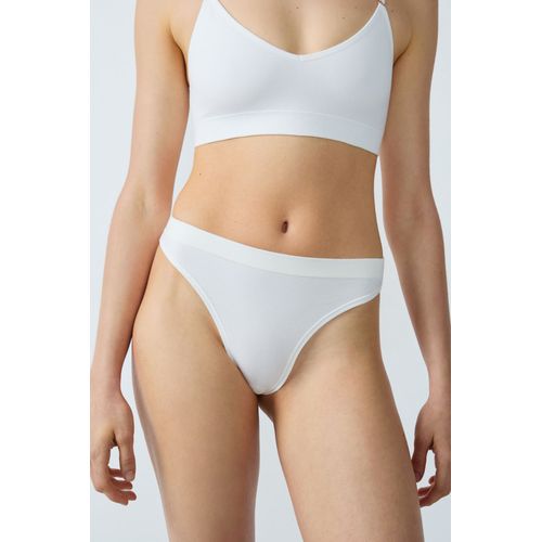 Tanga Confort Optimal En Coton Biologique - Amande - Xs - Ecru - Femme - Etam