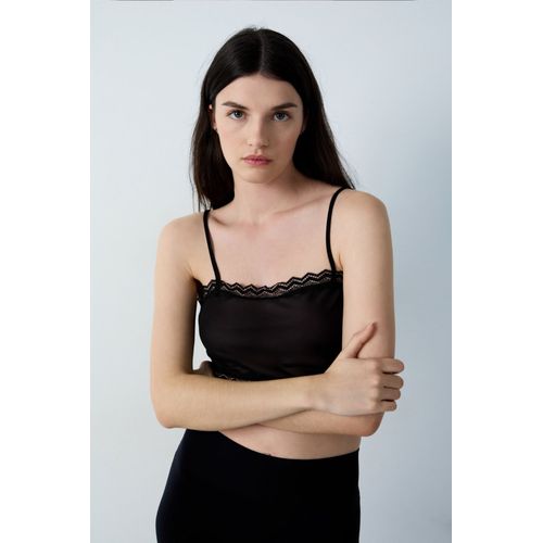 Caraco Court Transparent - Embleme - L - Black - Femme - Etam