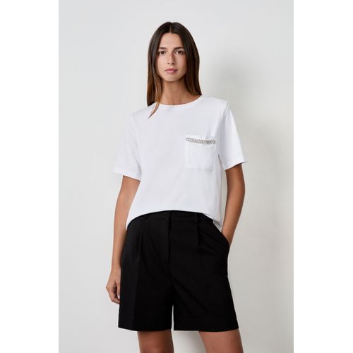 T-Shirt Avec Poche Sur Le Devant - Joanna - Xs - White - Femme - Etam
