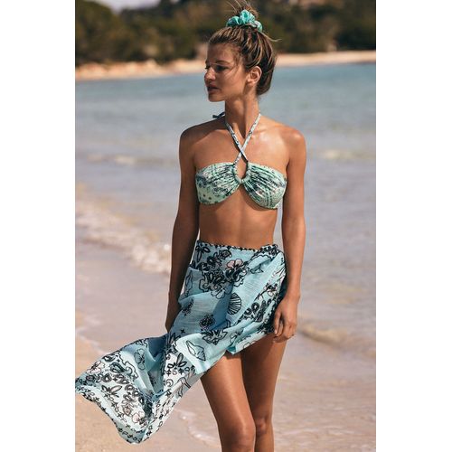Paréo Imprimé En Coton - Arizonalove Pa - Tu - Bleu Ciel - Femme - Etam