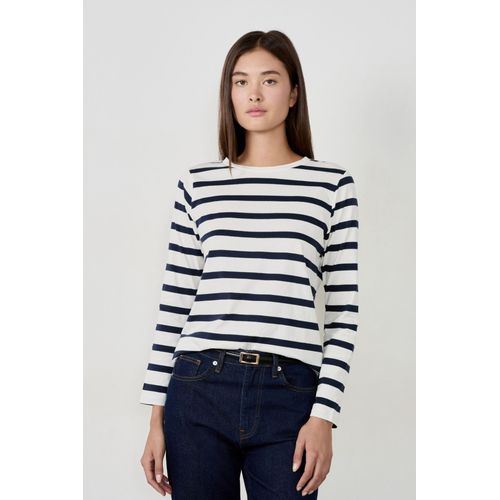 T-Shirt Marinière Manches Longues - Jatou - Xl - Ecru - Femme - Etam
