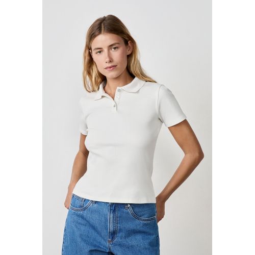 Polo Manches Courtes En Coton - Adeline - M - White - Femme - Etam