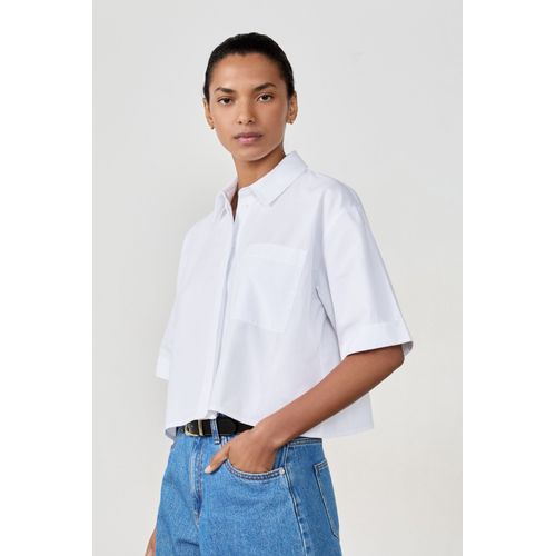 Chemise Courte En Coton - Elisana - S - White - Femme - Etam