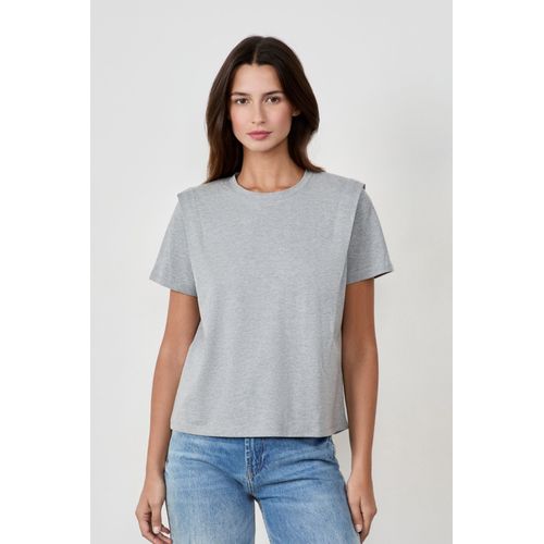 T-Shirt Manches Courtes En Coton - Jaetan Ts - S - Gris Pale - Femme - Etam